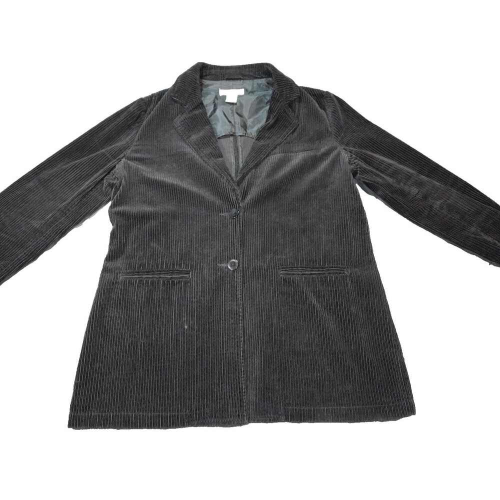 Vintage Corduroy Blazer charcoal black size 16 Newport News Avante-garde